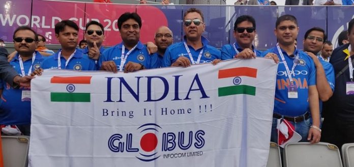 Partners cheering for India at the Manchester Stadium