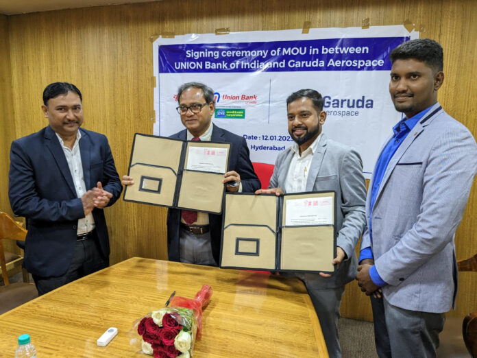 Garuda Aerospace receives 150 Agri drone loans from Union Bank of India's Kisan Pushpak scheme