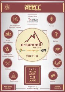 E-Cell, NIT Trichy to host the Entrepreneurship Summit from February 17th-19th, 2017 at National Institute of Technology Tiruchirappalli (NIT-T)