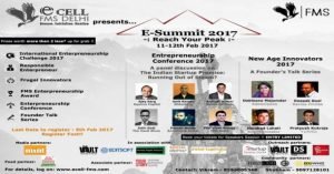 Entrepreneurship Cell, Faculty of Management Studies, University of Delhi to organise Entrepreneurship Summit 2017