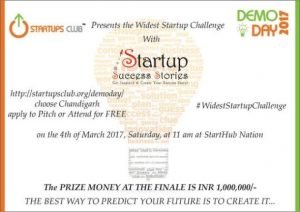 Startups Club to organise Demo Day 2017 on 4th March, 2017 at Chandigarh