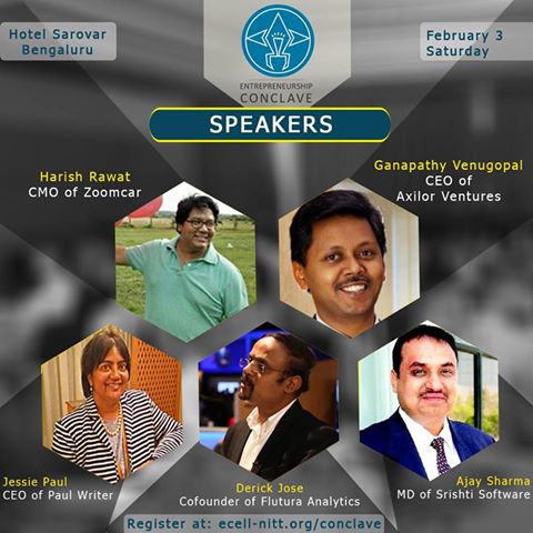 The Entrepreneurship Cell, NIT Trichy to organise 3rd edition of its  ‘Entrepreneurship Conclave’ at Bangalore on 3rd Feb 2018
