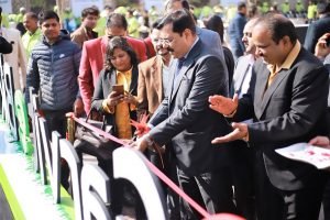 Mr. Sanjay Singh, Special CP, Delhi inaugurating Garvit eBike