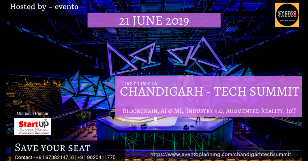 Evento to Organise Chandigarh Tech Summit - 2019 on 21st June 2019
