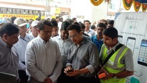 Hyderabad Metro Rail Ltd (HMRL) authority has inaugurated a smart parking project