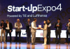 Elevator Pitch Winner Nancy Bhasin from This for That receiving the award at Startup Expo 4 Powered by TiE & Lufthansa