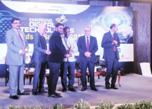 ClearTax executive receiving an award at ASSOCHAM Emerging Digital Technologies Summit & Awards 2019