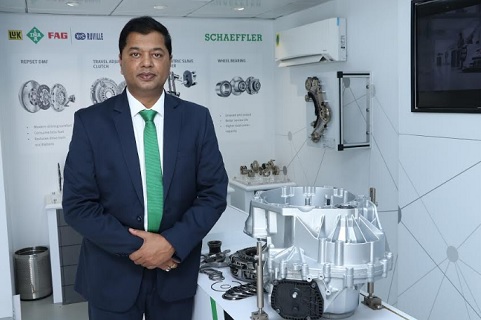 Mr. Debasish Satpathy inside the REPXPERT truck