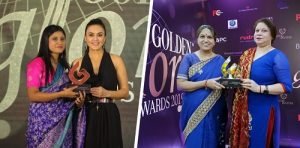 Preity Zinta with Ms. Anand Mayee, Mrs. Leena Dubey and Mrs. Pinki Singh Director of Nayab Stores