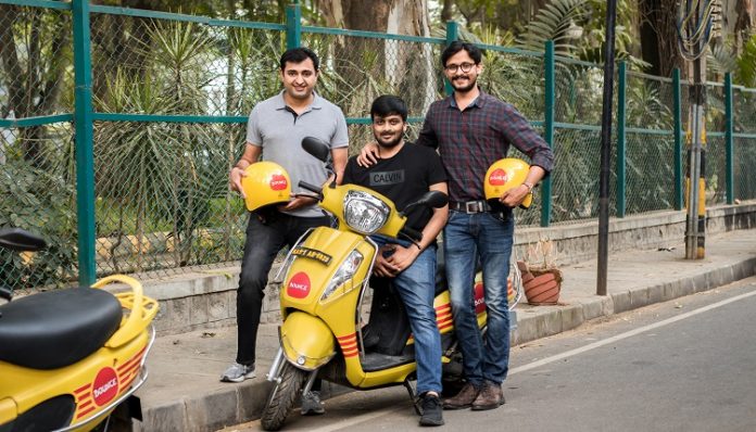 Varun Agni (CTO), Vivekanand H R (CEO), and Anil G (COO) of Bounce