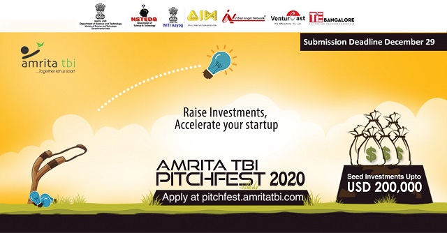 Amrita TBI announces PitchFest 2020, invites startups for funding support