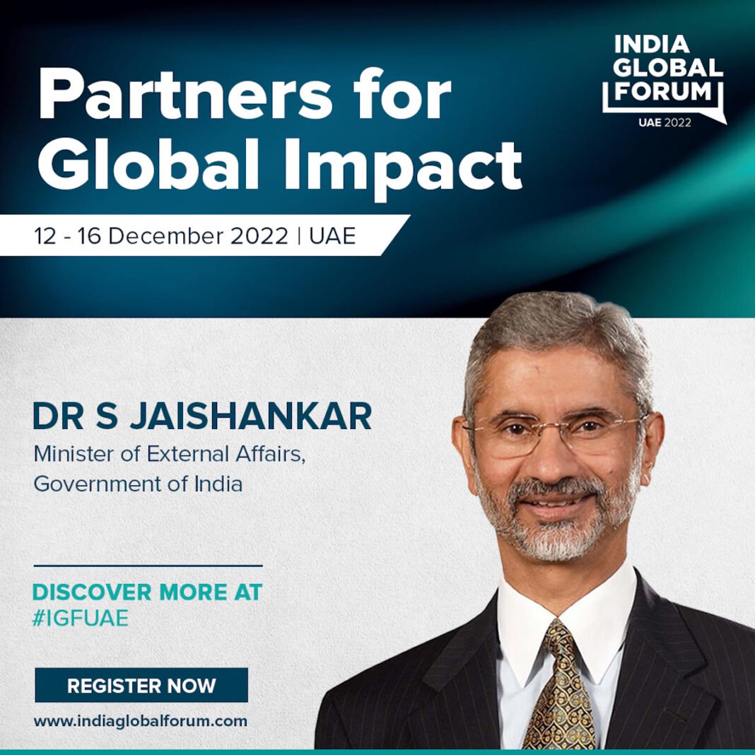 Indias-External-Affairs-Minister-Dr.-S-Jaishankar-to-headline-India-Global-Forum-–-Partners-for-Global-Impact-–-12-to-16-December-UAE