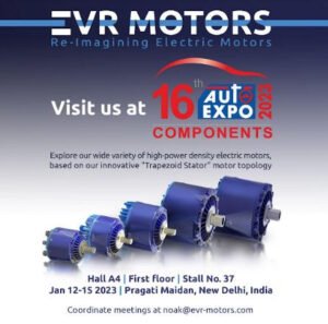 Leading Israeli Startup EVR Motors to Showcase Innovative Line of Trapezoid Stator Motors at Auto Expo - 2023