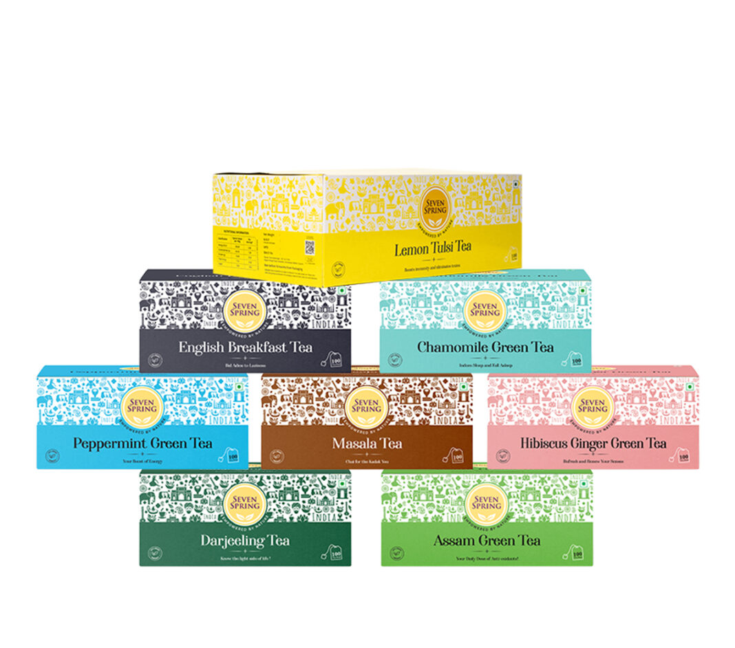 Seven Spring 100% Compostable Tea bag Sachets Box