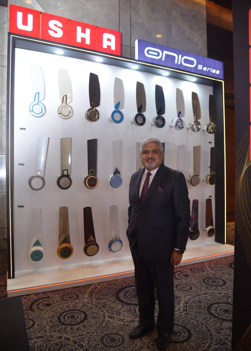 Usha Expands Ceiling Fans Portfolio with Onio Series Comprising 54 High-Performance Fans Dinesh Chhabra - CEO, Usha International with the newly launched Usha Onio Series fans