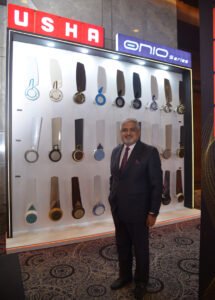 Dinesh Chhabra - CEO, Usha International with the newly launched Usha Onio Series fans