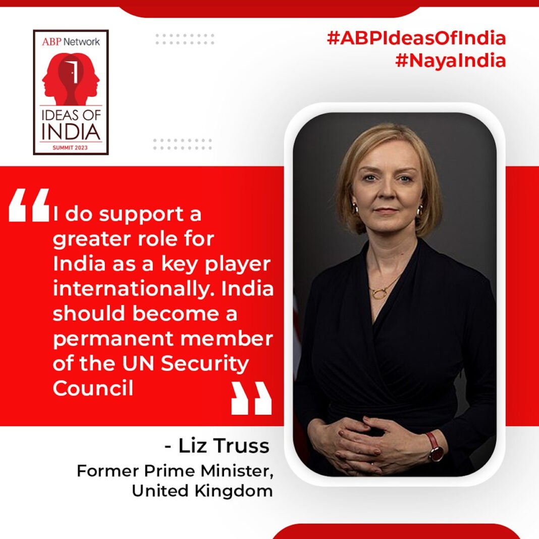 “India’s voice is going to be incredibly important,” says Former British Prime Minister Liz Truss at ABP Network’s “Ideas of India” Summit Liz Truss - Former British Prime Minister