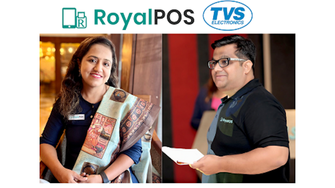 Surat-based SaaS Startup RoyalPOS Raises USD 60K in Seed Funding Round Led by TVS Electronics Mayuri Ruparel and Utpal Ruparel, Co-founders of RoyalPOS