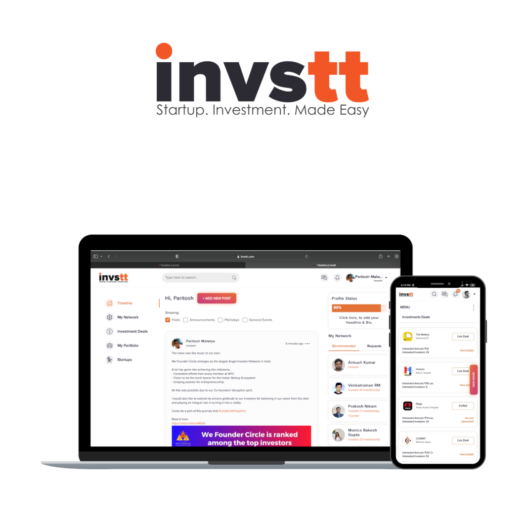 We Founder Circle Launches Invstt.com, a Startup Marketplace to Make Angel Investing Easy