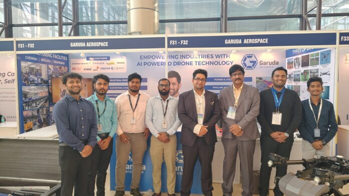 Garuda Aerospace Showcases Cutting-Edge AI Powered Drone Technology at Defence Partners Expo