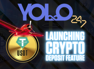 Announcement of crypto deposit feature launched on YOLO247 official online gaming platform in India