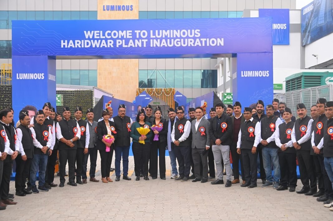 Luminous Power Technologies Unveils First-Ever Green Positive Plate Manufacturing Unit in Haridwar Senior Leadership Team of Luminous Power Technologies at the Inauguration of the Haridwar Battery Plant