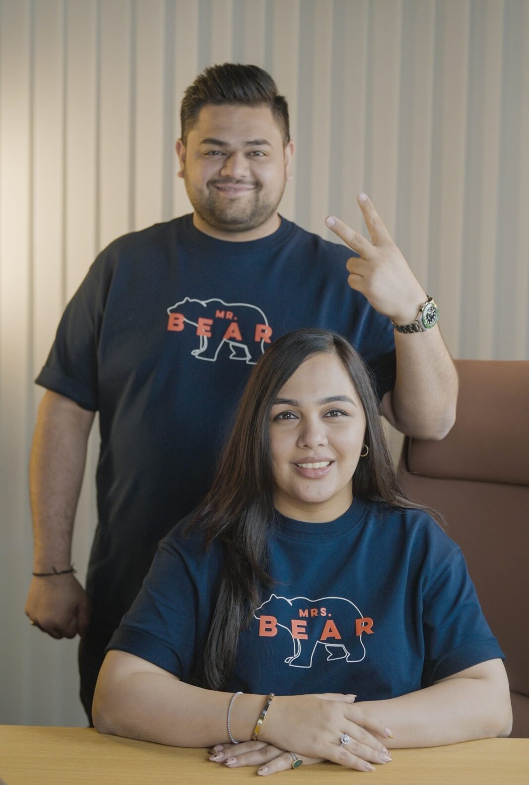 Shark Tank-Funded Indian Menswear Brand, The Bear House, Makes Global Debut with UAE Expansion Harsh and Tanvi Somaiya - Co-Founder of The Bear House