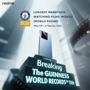 realme GT 7 Breaks Guinness World Record with Over 24 Hours of Non-Stop Movie Playback