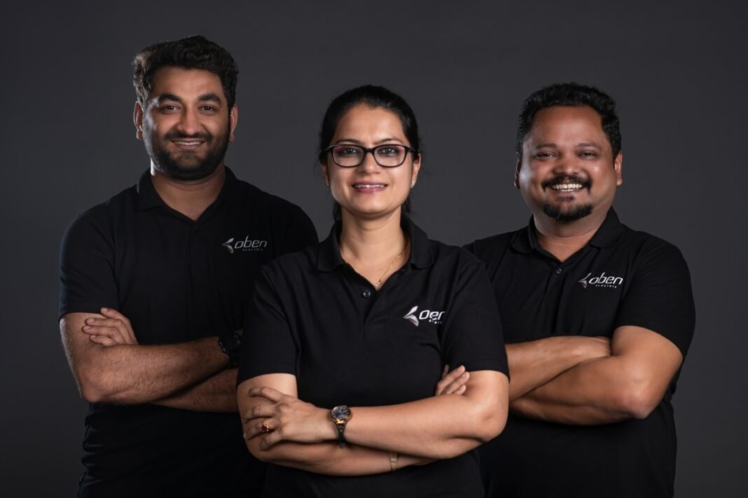 Oben Electric Secures Additional ₹50 Cr in Extended Series A, Doubling Round Total to ₹100 Cr L to R - Mr. Sagar Thakkar - Co-founder & CPO, Ms. Madhumita Agrawal - Founder & CEO, Mr. Dinkar Agrawal - Founder, CTO & COO at Oben Electric