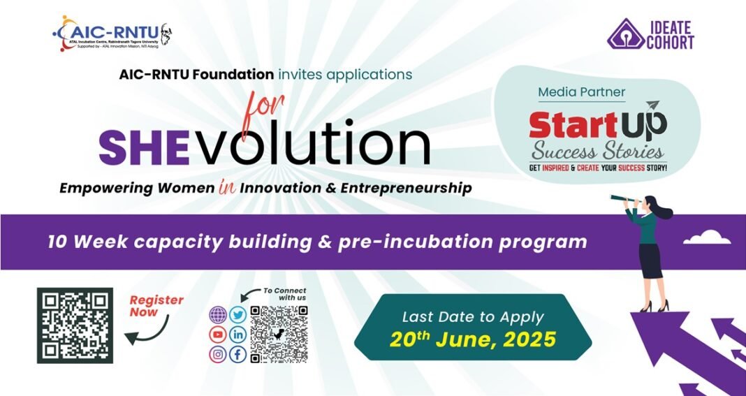 AIC‑RNTU Foundation Launches “SHEvolution: Ideate Cohort 2025” to Empower Women‑Led Startups SHEvolution 2025 supports women founders in tech-enabled entrepreneurship