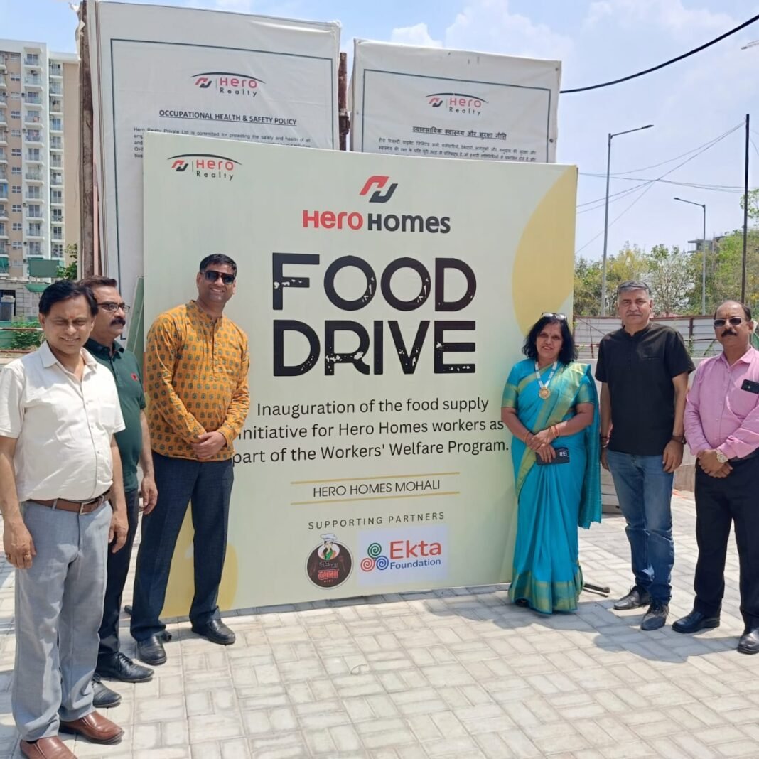 Hero Realty Strengthens CSR Commitment with Worker Welfare Initiatives in Gurgaon and Mohali Hero Realty Food Drive