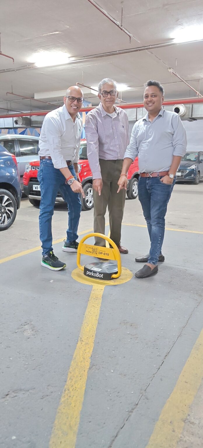 L to R - Raj Kumar Bihani, CMO & Co-Founder, Animesh Mukherjee, CTO & Co-Founder and Amrit Choudhury, CEO & Co-Founder of Parkobot