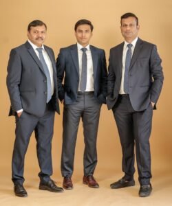 From left to right- Arun Jain, Riddhart Jain, Anoop Agrawal