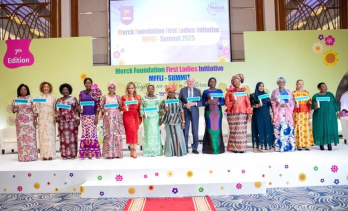 Merck Foundation Chairman and CEO with the First Ladies of Africa and Asia during the Merck Foundation First Ladies Initiative Summit 2025 Merck Foundation Chairman and CEO with the First Ladies of Africa and Asia during the Merck Foundation First Ladies Initiative Summit 2025