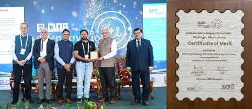 Roshan Senapati, Head of Marketing, BonV, receiving the Award Roshan Senapati, Head of Marketing, BonV, receiving the Award