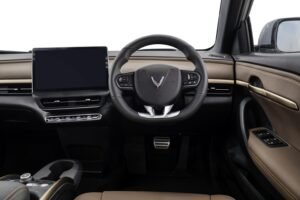 Both VF 6 and VF 7 feature large touchscreens, vegan-leather upholstery and support for over-the-air updates