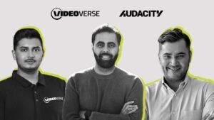 L-R-Vinayak Shrivastav (CEO, Co-founder, VideoVerse), Gaurav Verliani (Partner, Audacity) , Kabir Kochhar (Managing Partner, Audacity)