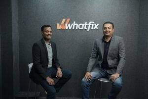 (L–R) Vara Kumar Namburu, Co-founder & Head of R&D and Solutions, Whatfix, and Khadim Batti, Co-founder & CEO, Whatfix