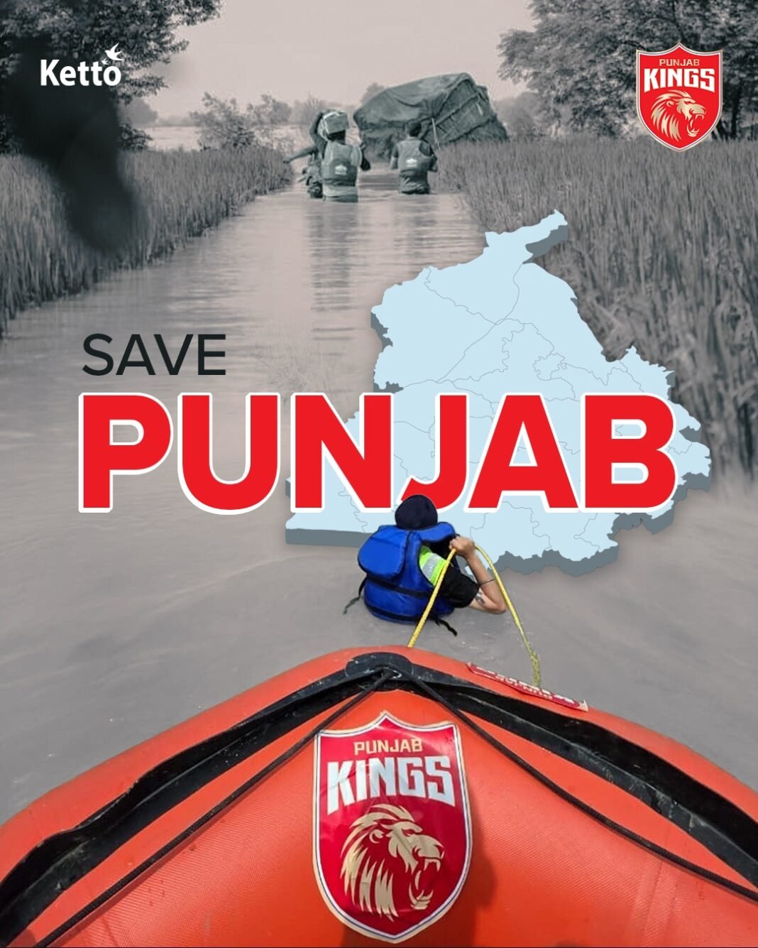 Punjab Kings Launches Emergency Flood Relief Campaign with Ketto & Global Sikh Charity Punjab Kings Joins Hands with Ketto and Global Sikh Charity for Urgent Flood Relief Campaign