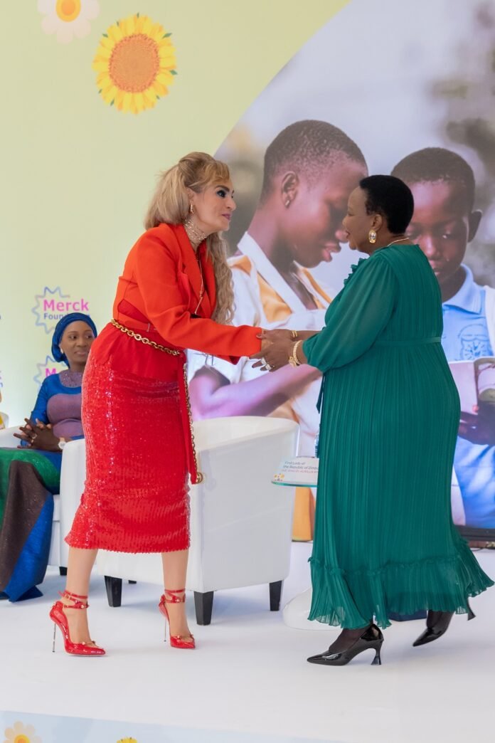 Senator Dr. Rasha Kelej, Merck Foundation CEO with H.E. Amai Dr. AUXILLIA MNANGAGWA, First Lady of Zimbabwe at the 7th Edition of Merck Foundation First Ladies Initiative Summit Senator Dr. Rasha Kelej, Merck Foundation CEO with H.E. Amai Dr. AUXILLIA MNANGAGWA, First Lady of Zimbabwe at the 7th Edition of Merck Foundation First Ladies Initiative Summit