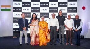 Senior leadership from OJUS and Hitachi, along with dignitaries at the official launch of the Industrial Air Compressor at OJUS’s Hosur facility