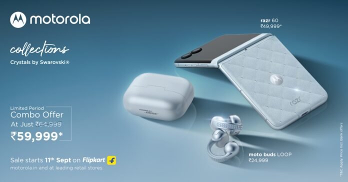 Swarovski Edition of razr 60 and moto buds LOOP