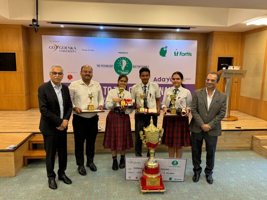 Sunbeam School, Varanasi Wins India’s Largest Psychology Quiz Competition Winners of PsychEd 2025 Students from Sunbeam School Lahartara Varanasi