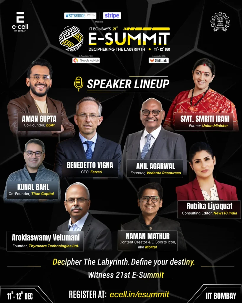 Entrepreneurship Cell IIT Bombay Announces E-Summit 2025