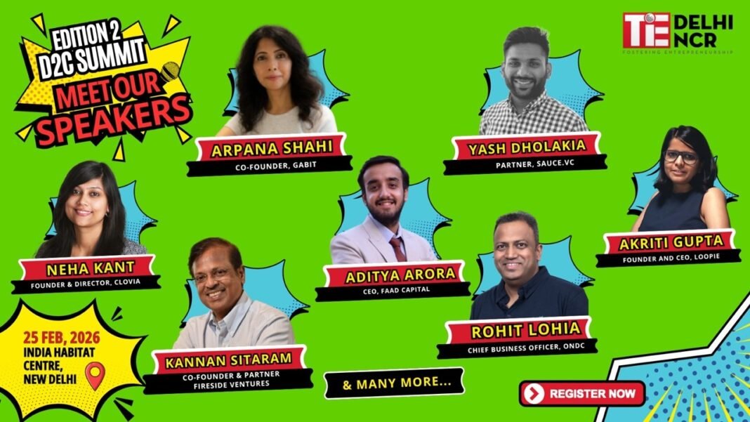 India’s D2C Leaders to Converge at TiE Delhi-NCR’s D2C Summit 2026 to Decode the Next E-Commerce Revolution India’s D2C Leaders Set to Converge at TiE-Delhi NCR’s D2C Summit to Decode the Next E-Commerce Revolution