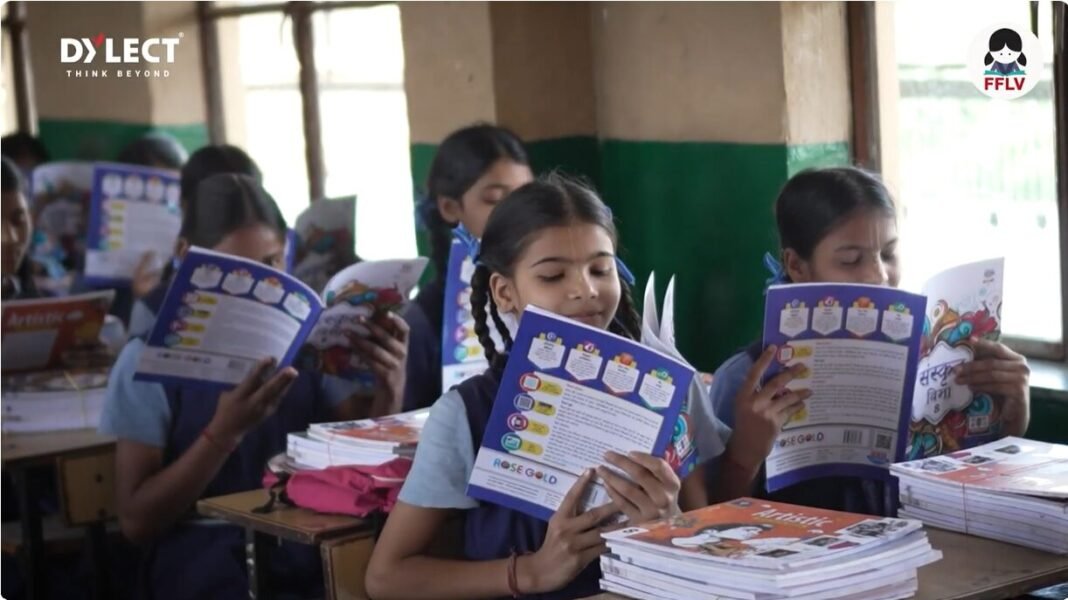 Dylect Distributes 1,400 Curriculum Books to Students in Vrindavan Dylect Distributes 1,400 Curriculum Books to Students in Vrindavan