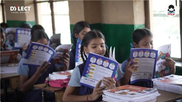 Dylect Distributes 1,400 Curriculum Books to Students in Vrindavan Dylect Distributes 1,400 Curriculum Books to Students in Vrindavan
