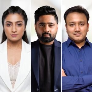 Neha Marda (Left), Sumit Marda (Center), Rahul Dokania (Right)