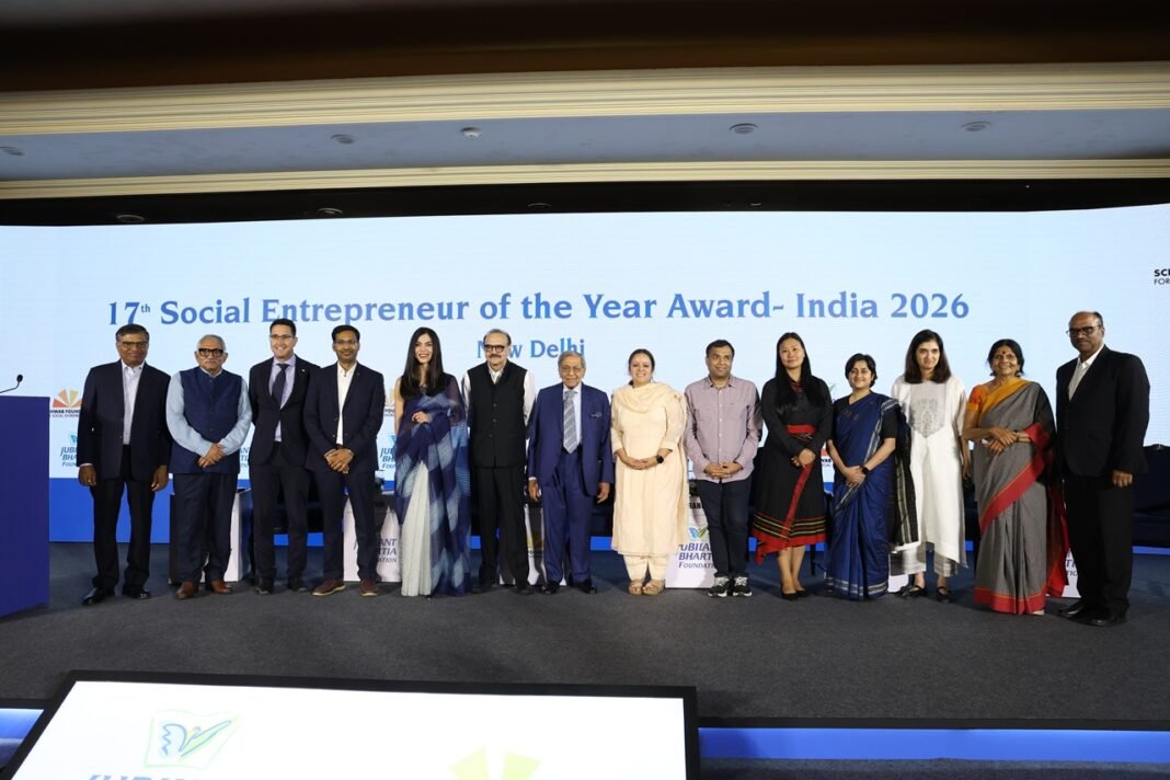Jubilant Bhartia Foundation and Schwab Foundation Honour India’s Leading Changemaker at the 17th Social Entrepreneur of the Year Award 2026 17th SEOY 2026 Award Ceremony by Jubilant Bhartia Foundation and Schwab Foundation