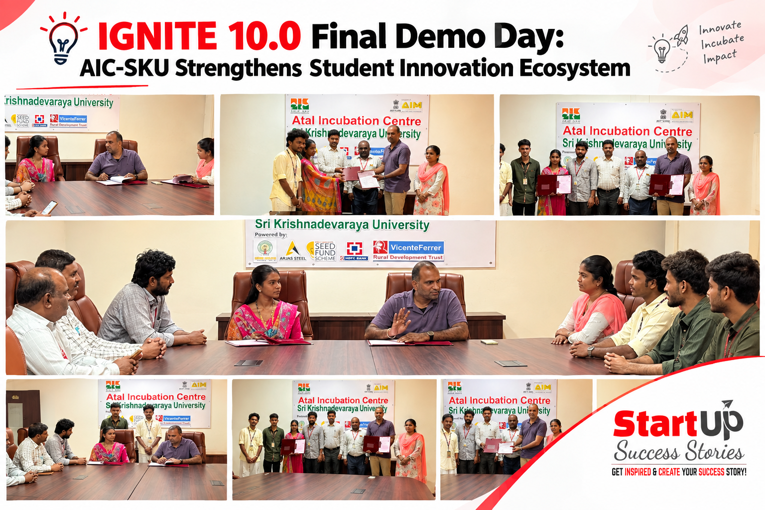IGNITE 10.0 Final Demo Day: AIC‑SKU Strengthens Student Innovation Ecosystem